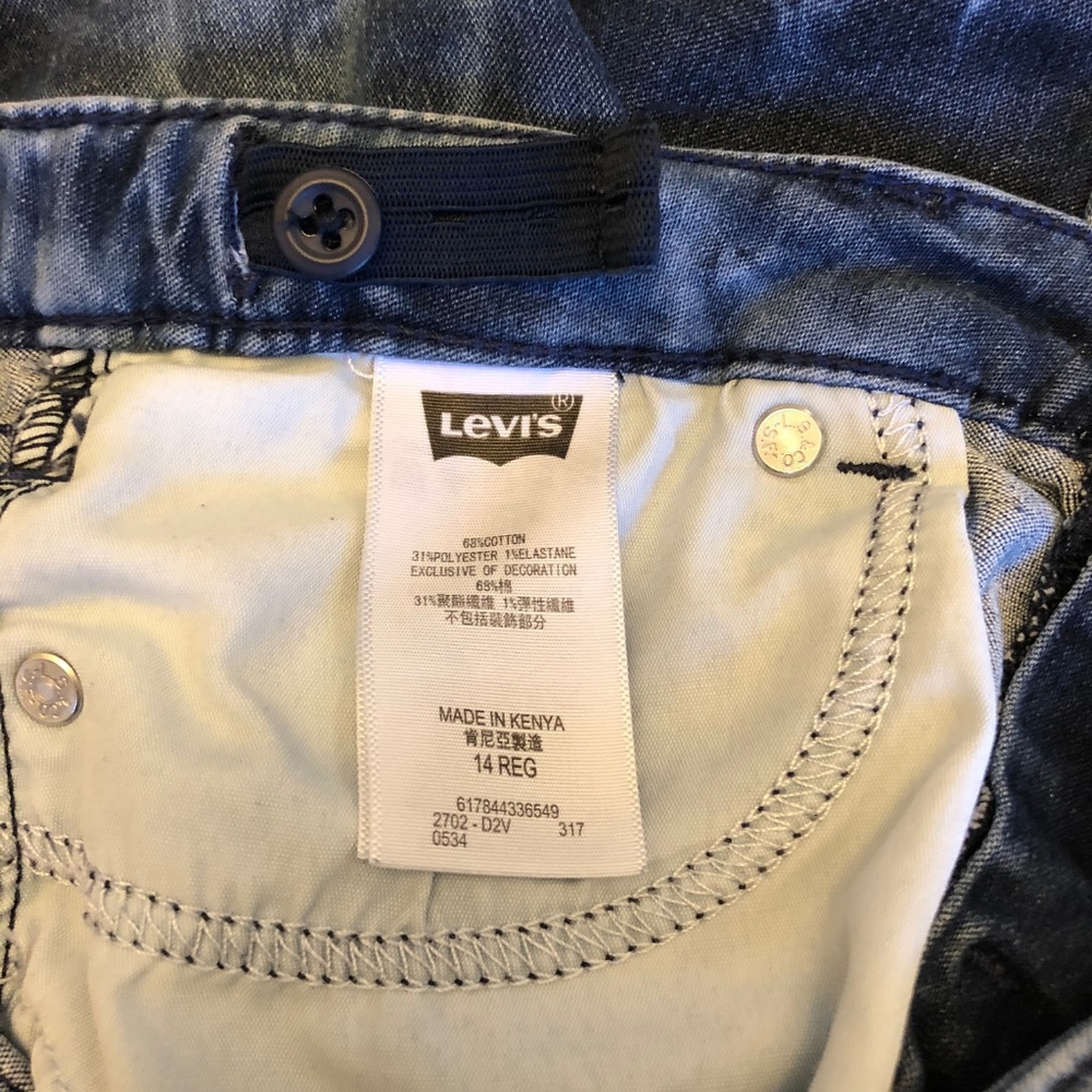 Levis 710 Super Skinny acid wash stretch Girl 14 R - Picture 4 of 6